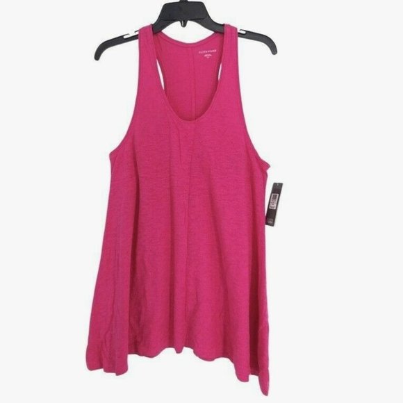 NEW Eileen Fisher Tank Top Sz Small Scoop Neck Racerback Swing Tunic Pink - Picture 1 of 6